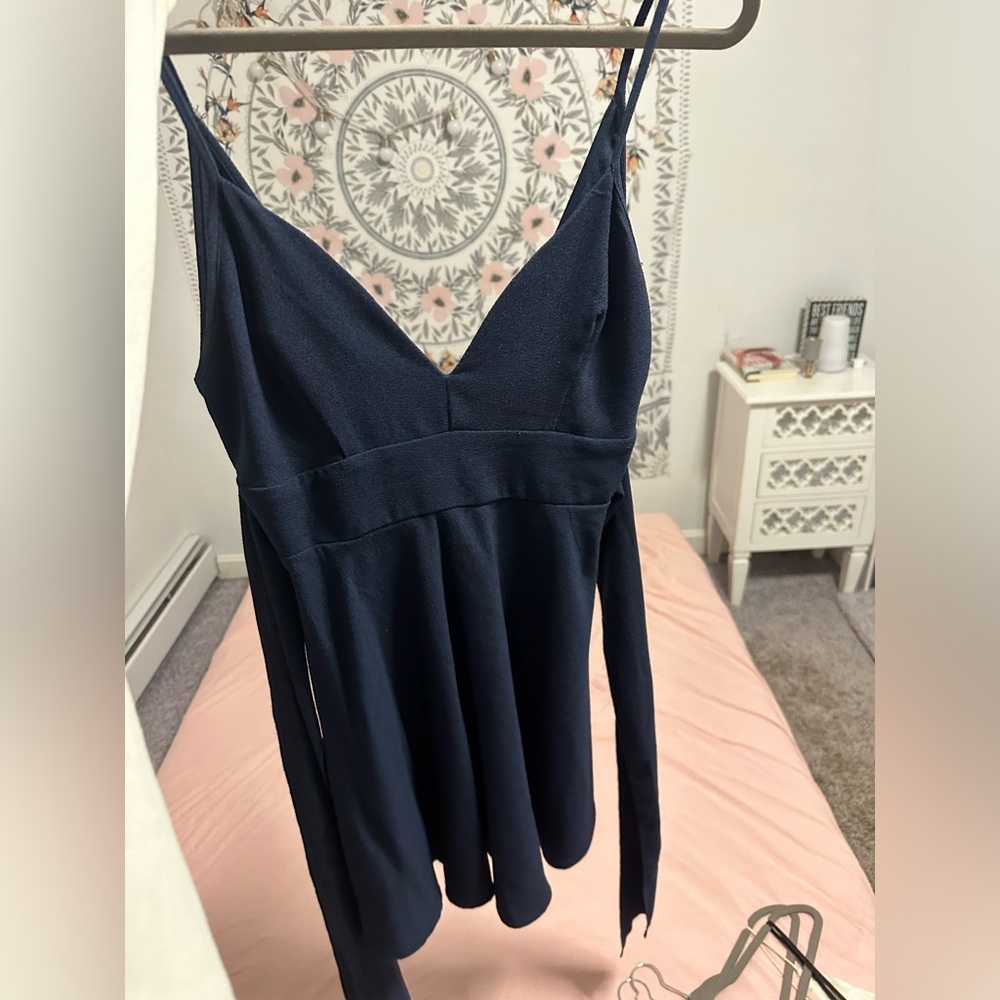 Windsor navy skater dress
